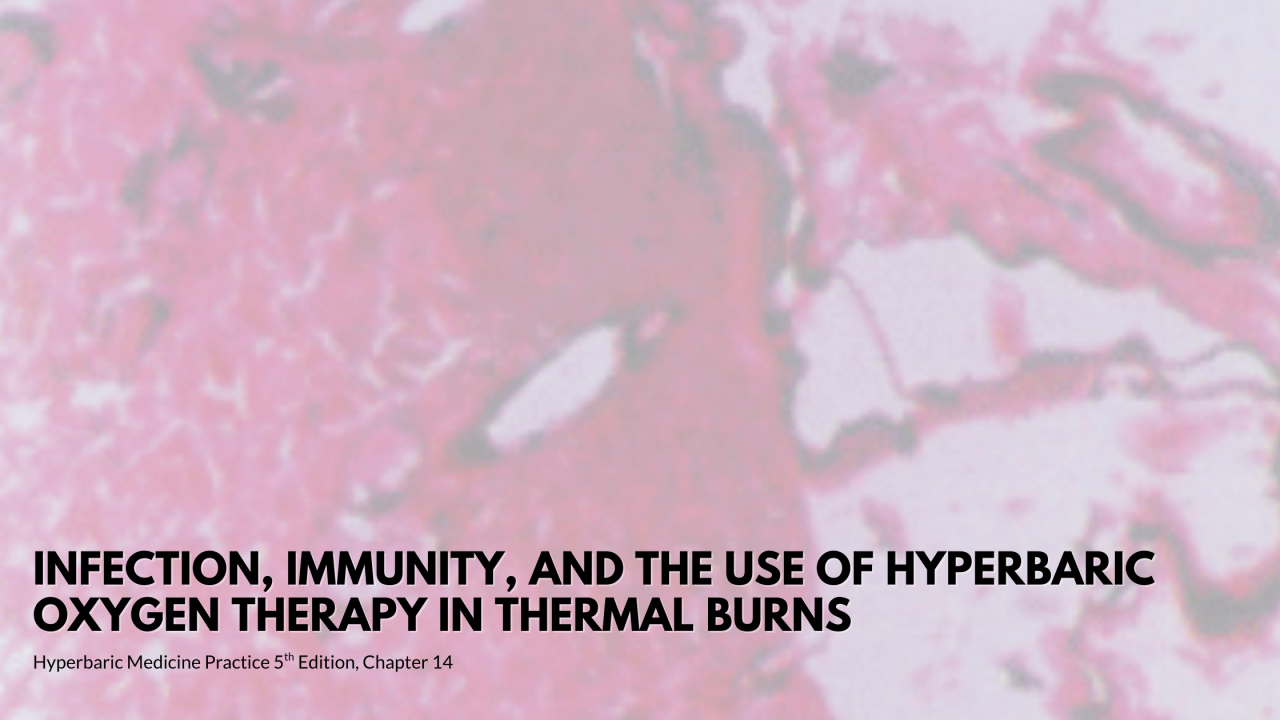 Adjunctive Hyperbaric Oxygen in the Treatment of Thermal Burns
